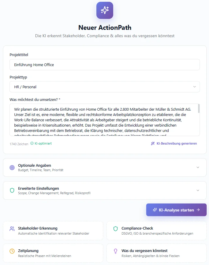 Neuen ActionPath erstellen